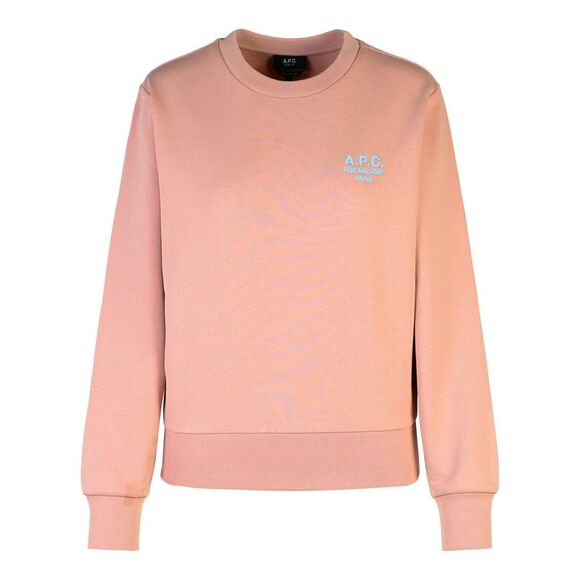 A.P.C. 'Rue Madame' Pink Cotton Sweatshirt Women